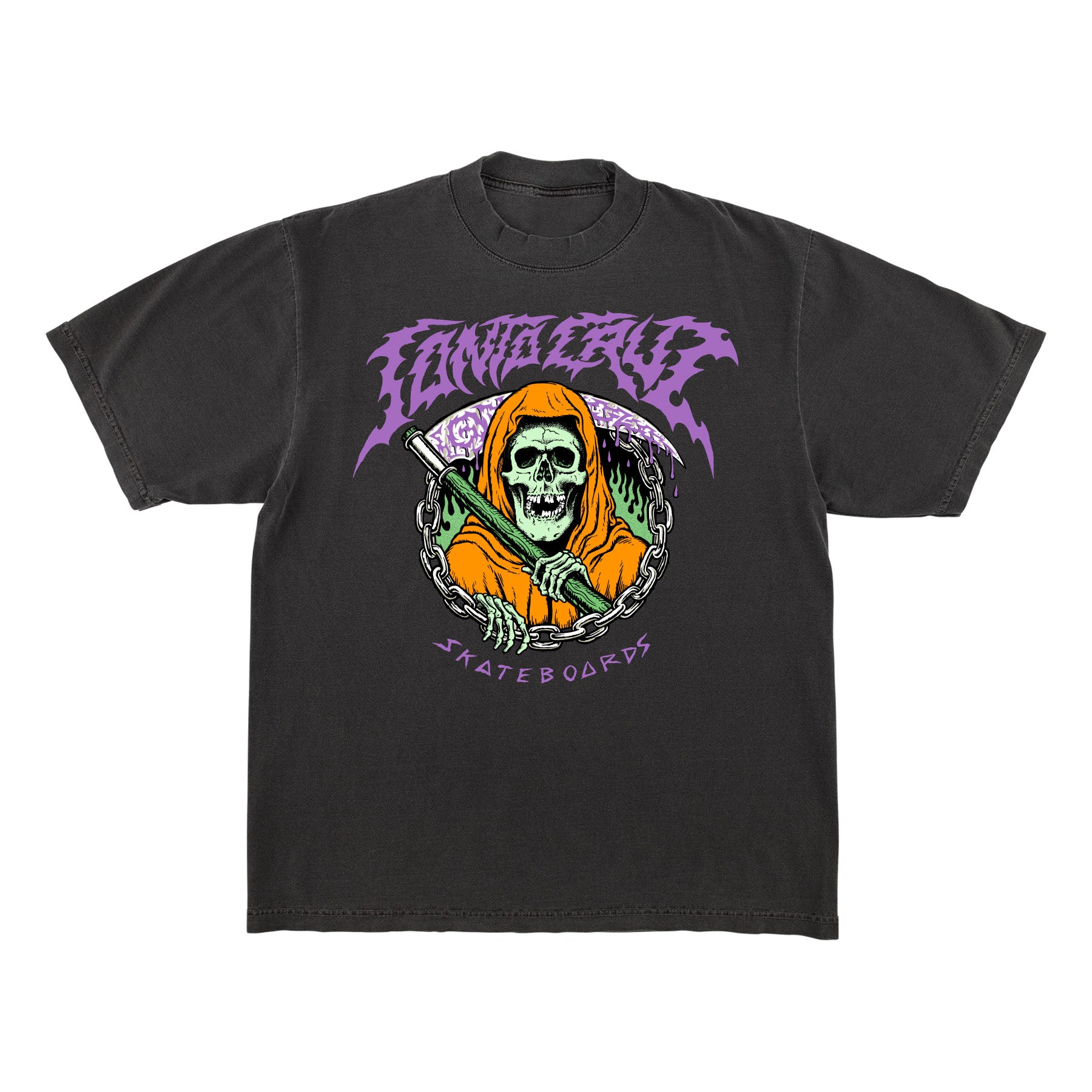 Santa Cruz Out Of Time Heavyweight T-Shirt - Shadow – Old Skull