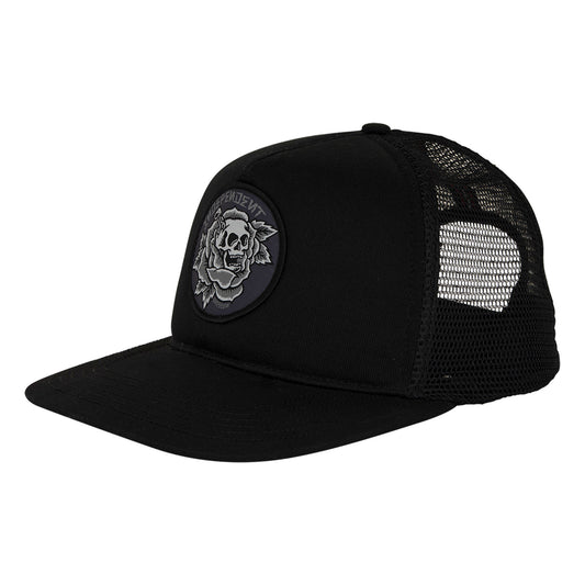 Independent Dressen Skull Rose Snapback Structured Hat - Black