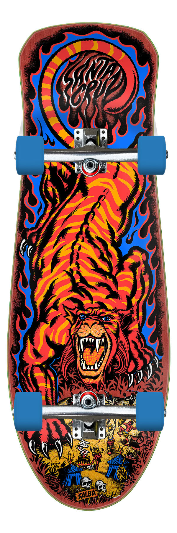 Salba Tiger 10.3in x 31.1in Shaped Cruzer Santa Cruz (Complete