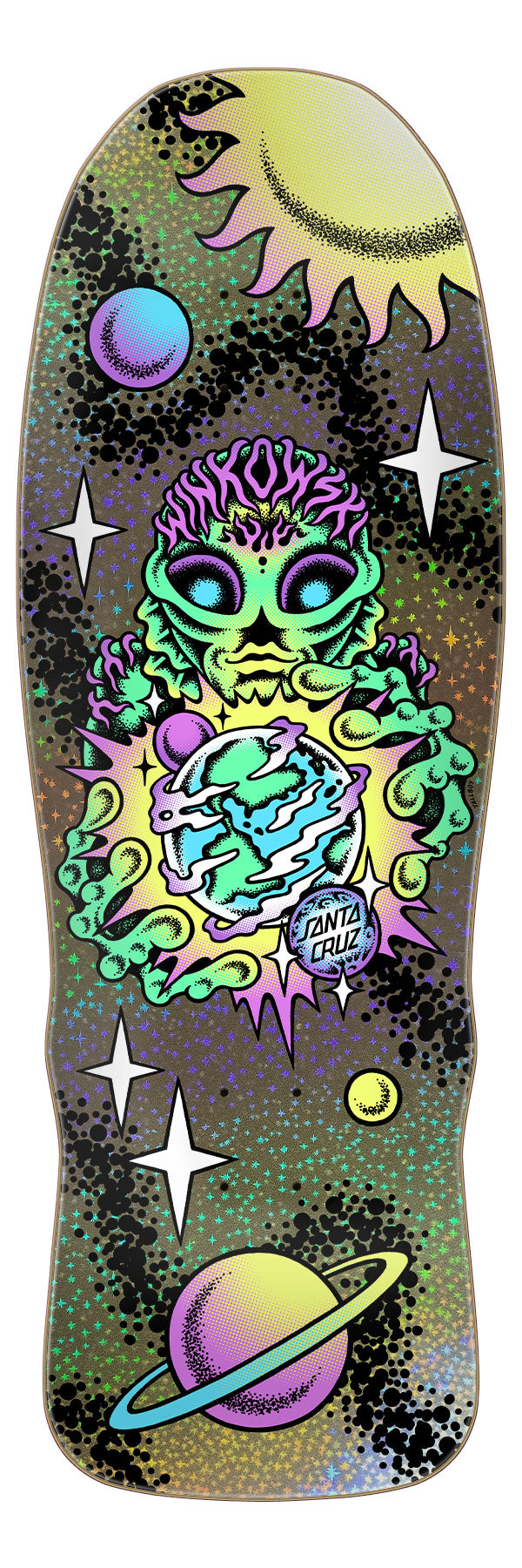 10.35in Winkowski Cosmic Santa Cruz Shaped Skateboard Deck