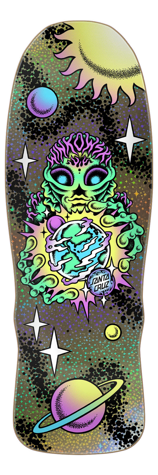 10.35in Winkowski Cosmic Santa Cruz Shaped Skateboard Deck