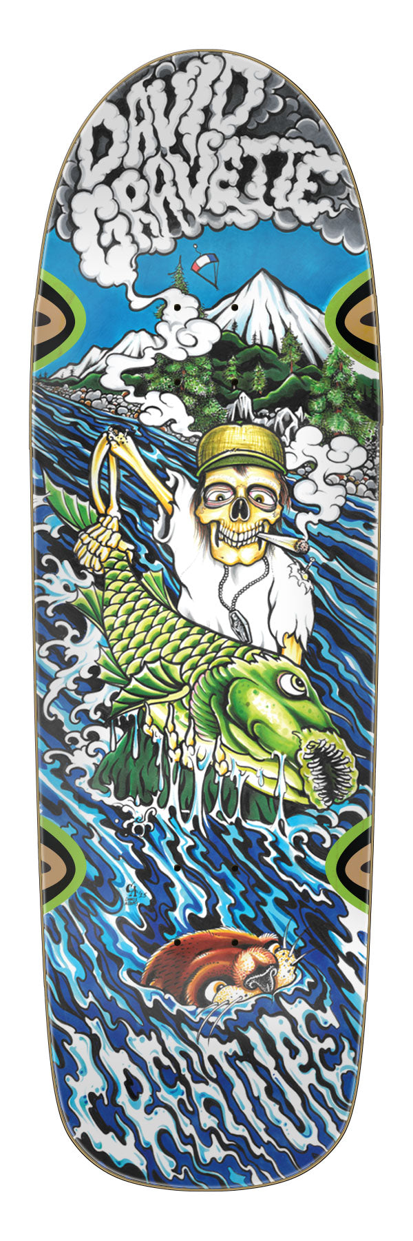 9.00in David Gravette Hippie Falls Creature Skateboard Deck