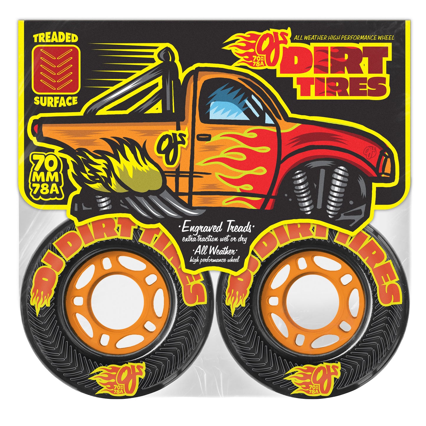 70mm Dirt Tires Thunder Juice 78a OJ Skateboard Wheels