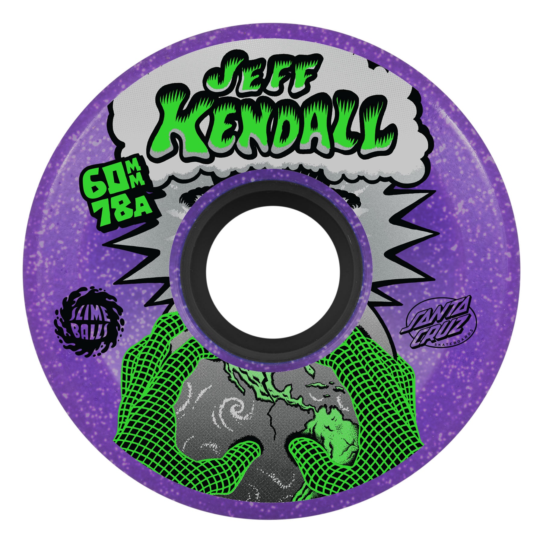 60mm Jeff Kendall End Of The World 78a Purple Glitter Slime Balls