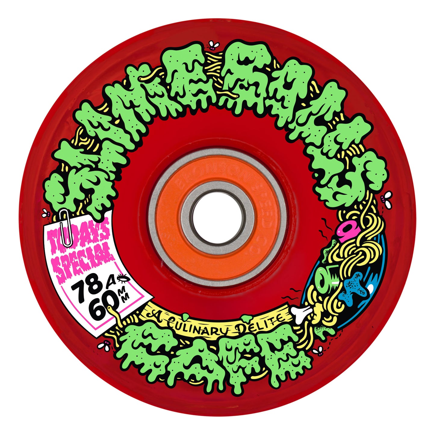 60mm SB Cafe 78a Slime Balls Light Ups Skateboard Wheels