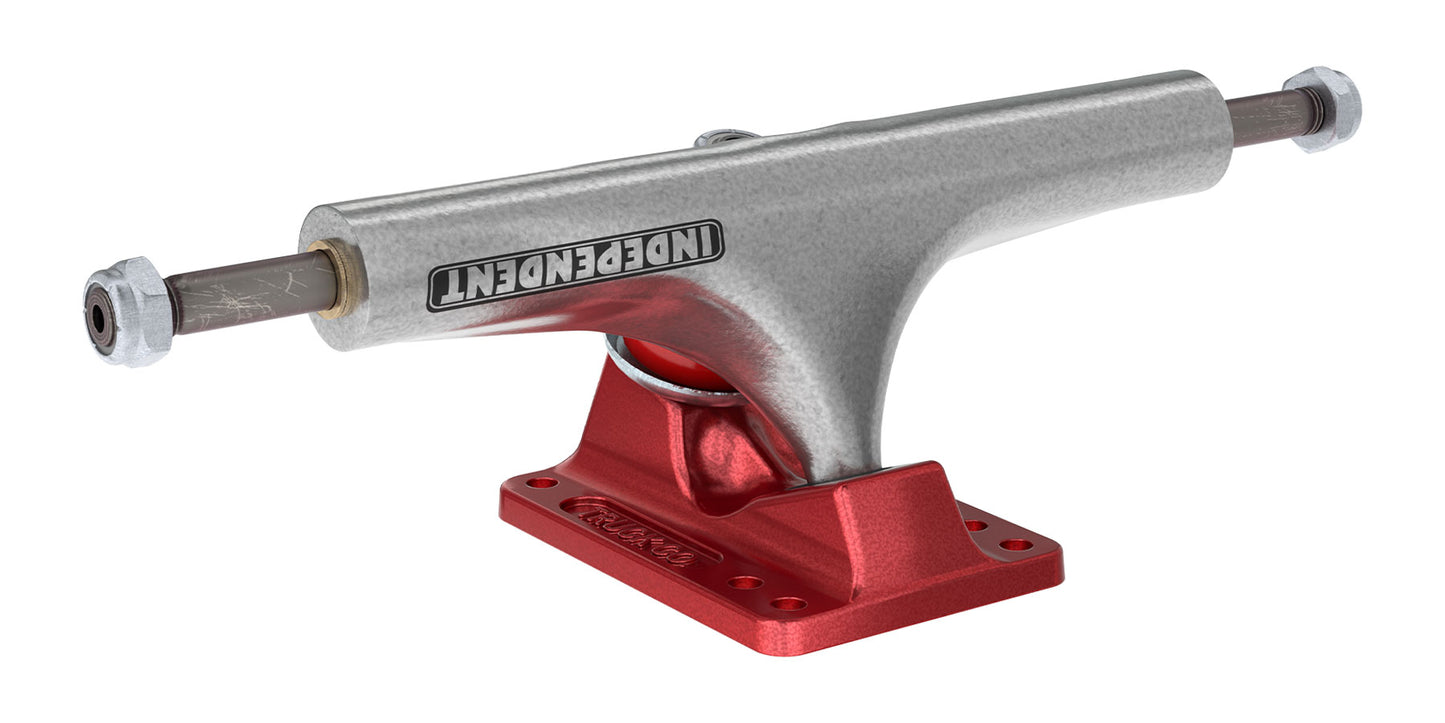 215 Stage 4 Hollow Bar Logo Silver Ano Red Standard Trucks Independent (Set of 2)
