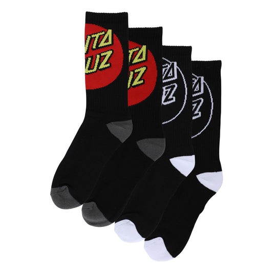 Big Cruz 2-Pack Crew Socks Black Multi - 2 Pairs - Santa Cruz