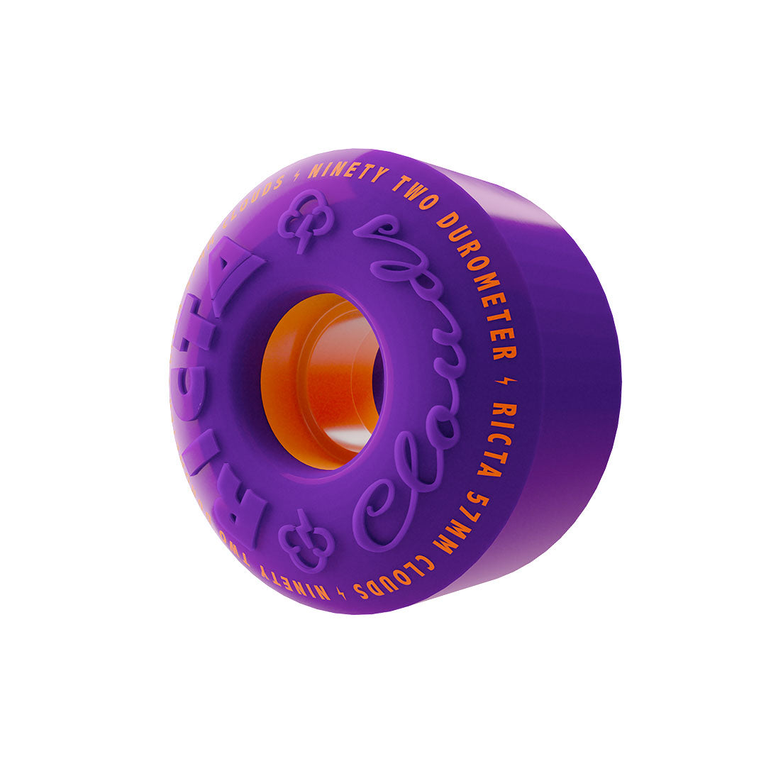 57mm Purple Orange Clouds 92a Ricta Skateboard Wheels