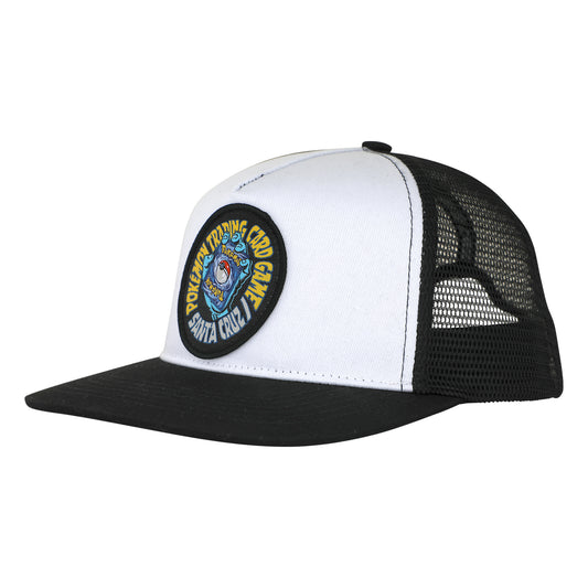 Pokémon TCG Hand Mesh Trucker Structured "YOUTH" Hat White/Black OS Santa Cruz