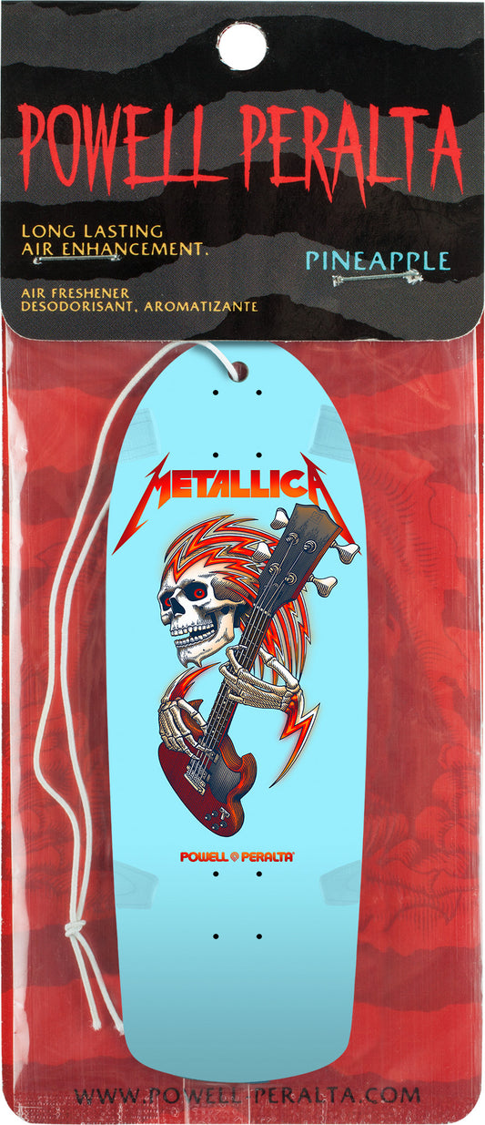 Powell Peralta Metallica Collab Deck Air Freshener Pineapple (Light Blue)