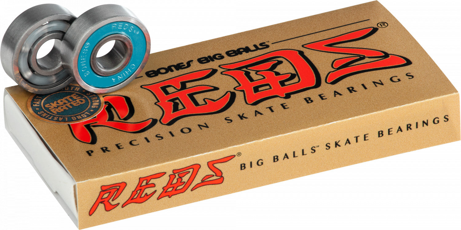 Bones BIG BALLS Reds Skateboard Bearings – Old Skull Skateboards