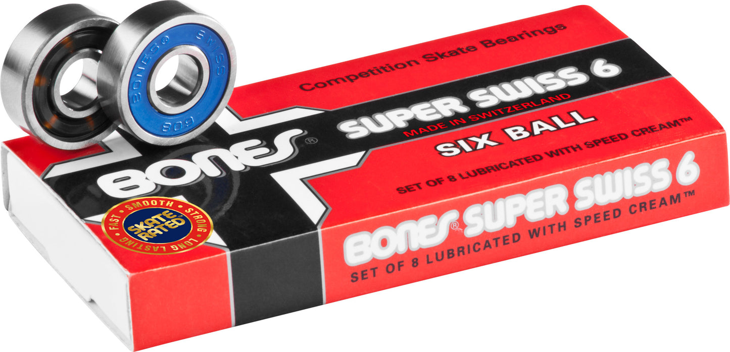 Bones Swiss SUPER 6 Skateboard Bearings