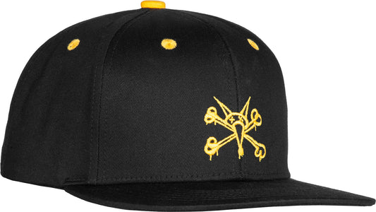 BONES WHEELS Cotton Twill 6 Panel Hat Vato Rat Black
