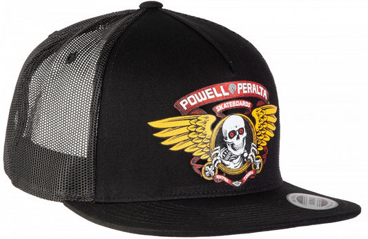 Powell Peralta Winged Ripper Trucker Mesh Hat Black