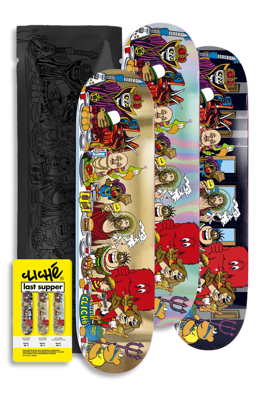 Cliche Last Supper Golden Ticket Blind Bag Skateboard Deck - 8.5