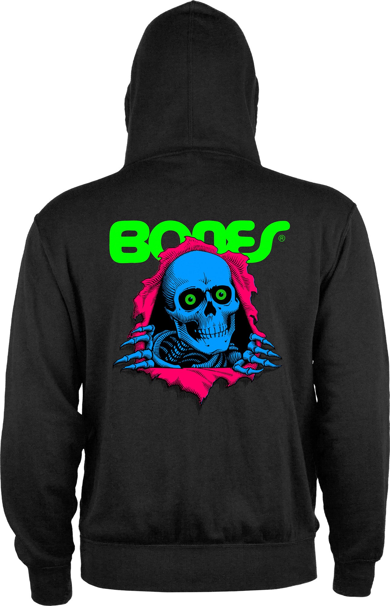 Powell Peralta Ripper Lightweight Zip Up Blacklight Hoodie Sweatshirt