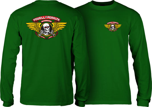 Powell Peralta Winged Ripper Long Sleeve Shirt (Forest Green)