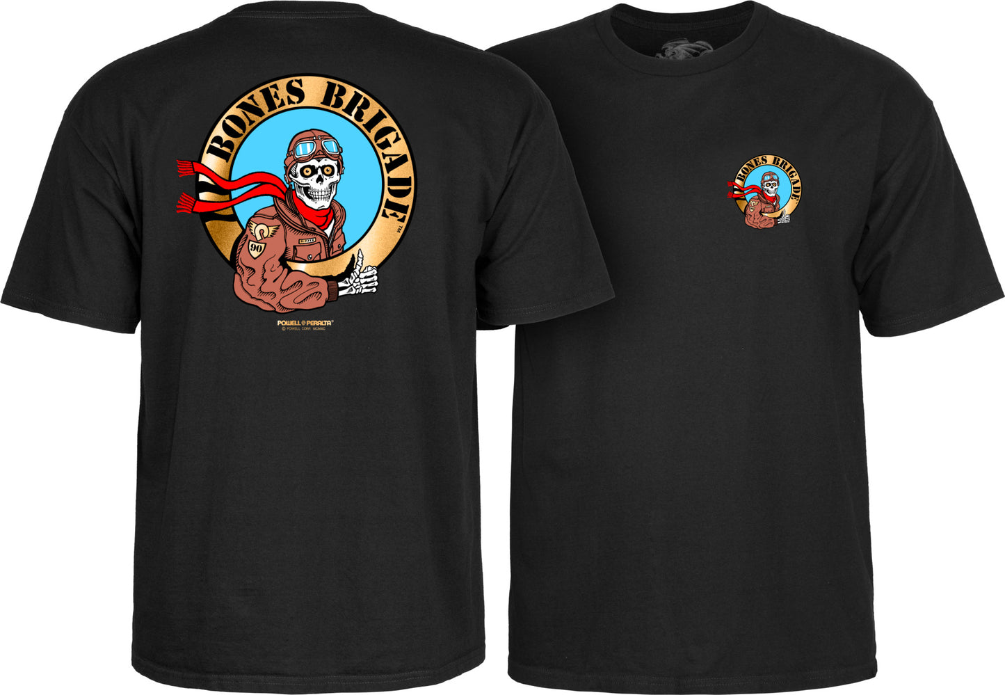 Powell Peralta Bones Brigade Pilot T-Shirt (Black)