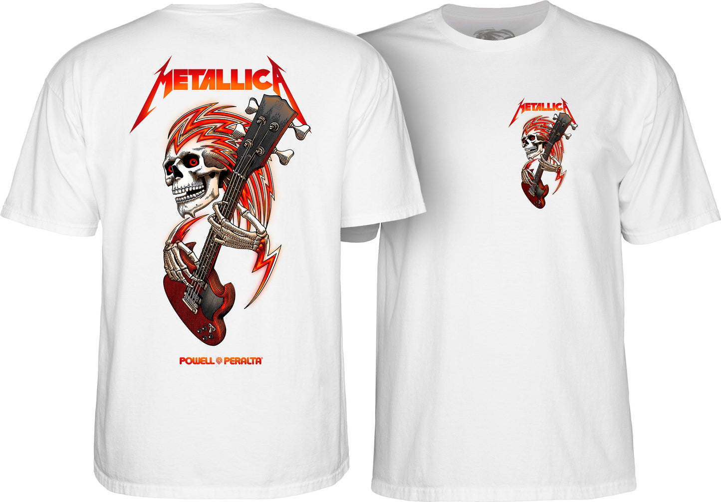 Powell Peralta Metallica Collab T-Shirt (White)