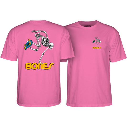 Powell Peralta Skateboard Skeleton T-Shirt - Azalea Pink