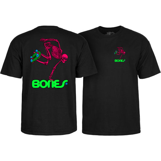 Powell Peralta Skateboard Skeleton T-Shirt - Blacklight