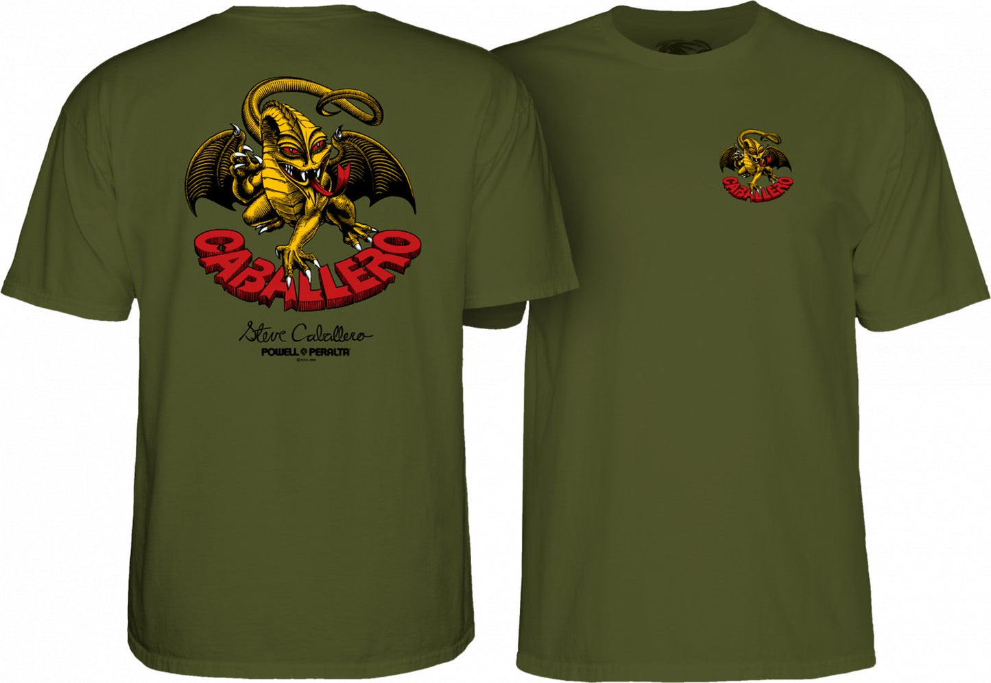 Powell Peralta Steve Caballero Dragon II T-Shirt (Military Green)