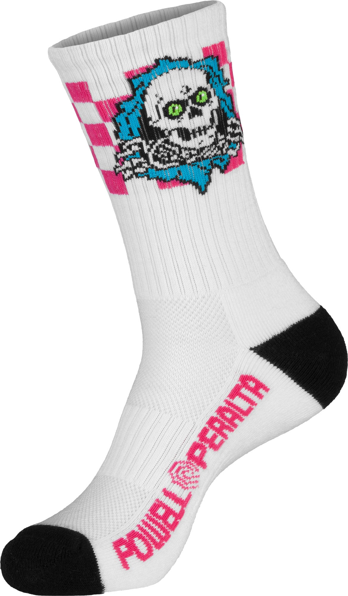 Powell Peralta Ripper Cotton Socks Checker Blue/Pink/White
