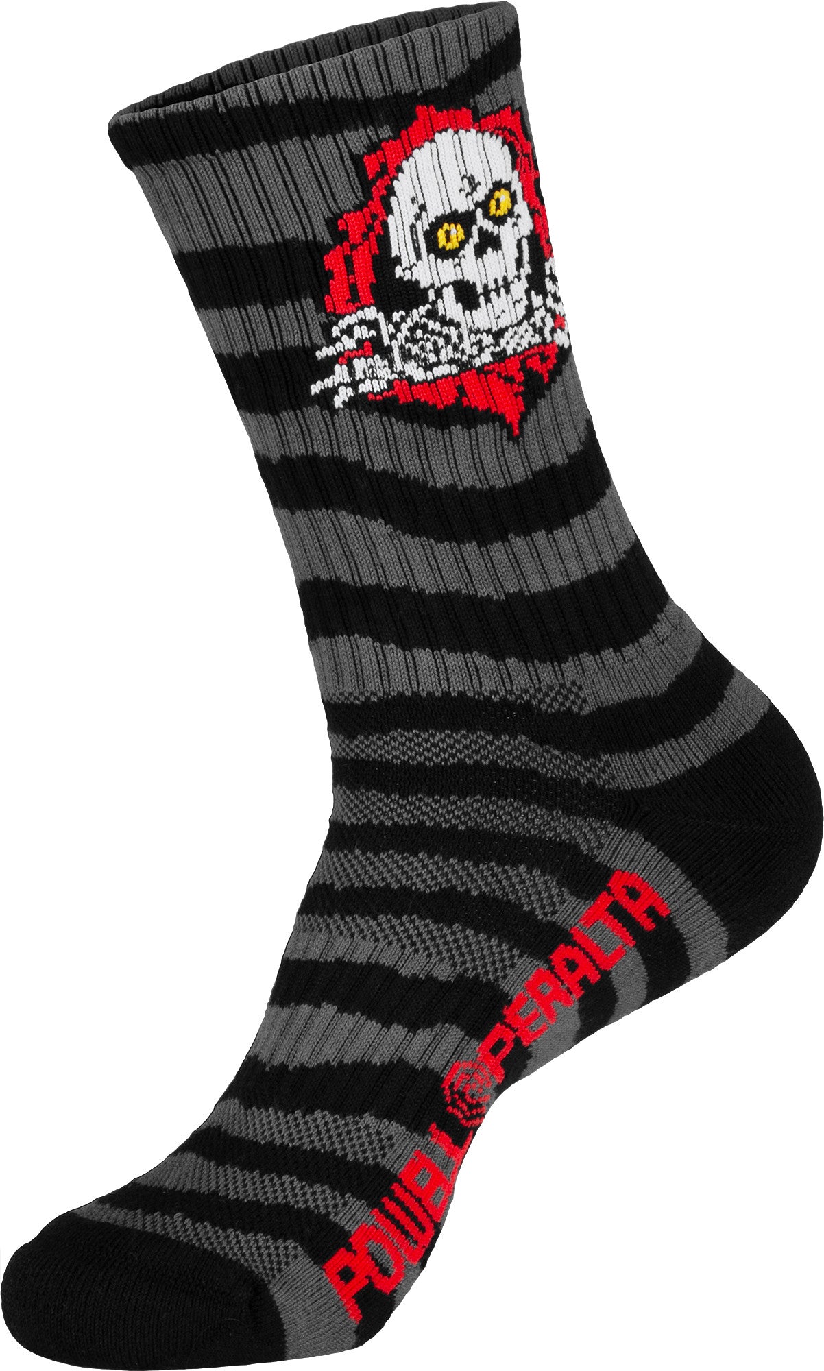 Powell Peralta Ripper Cotton Socks Stripes Charcoal/Black