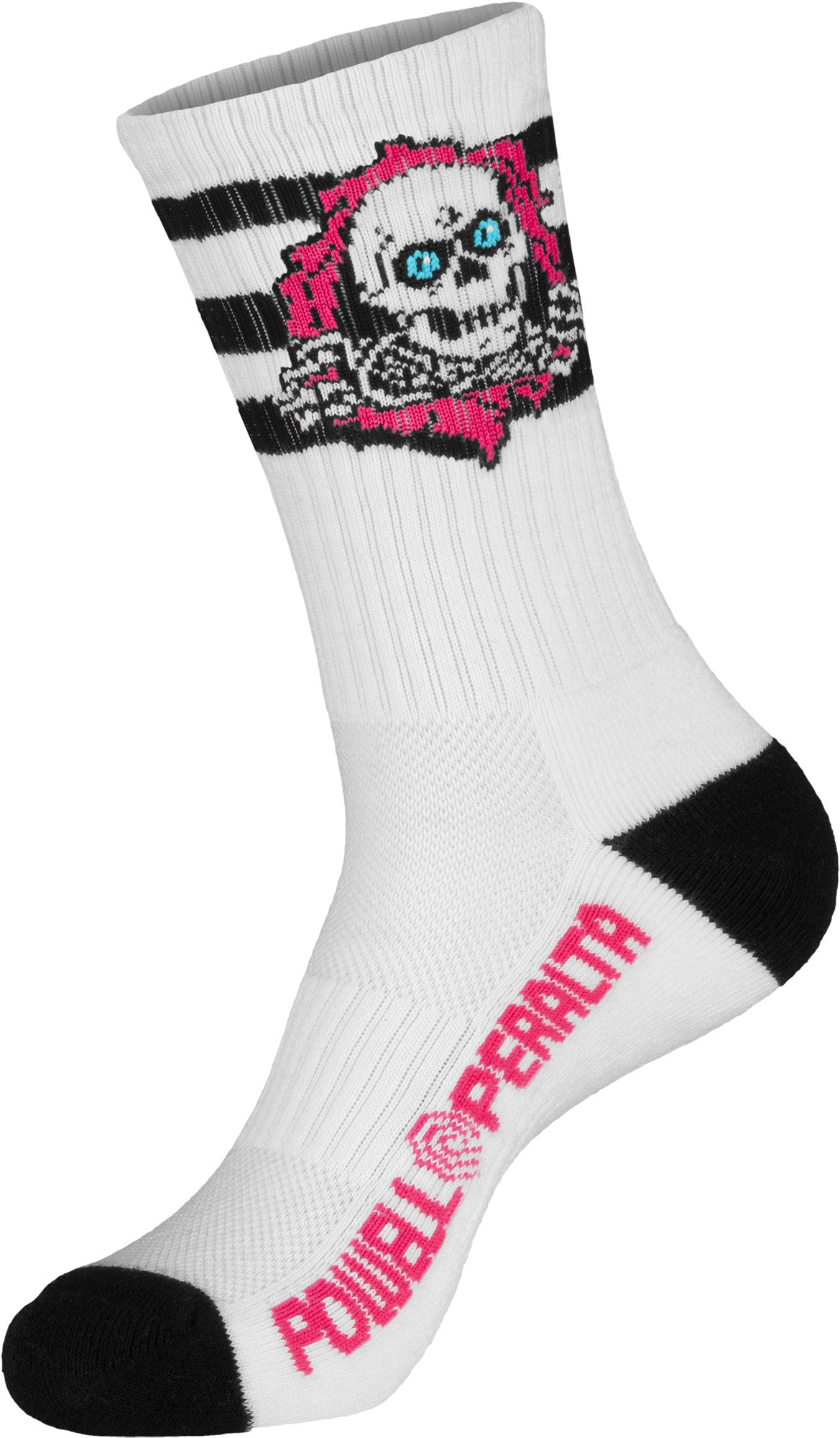 Powell Peralta Ripper Cotton Socks Stripes Pink/Black/White