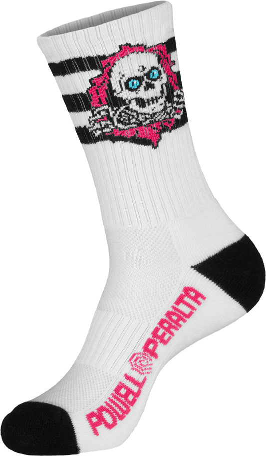 Powell Peralta Ripper Cotton Socks Stripes Pink/Black/White