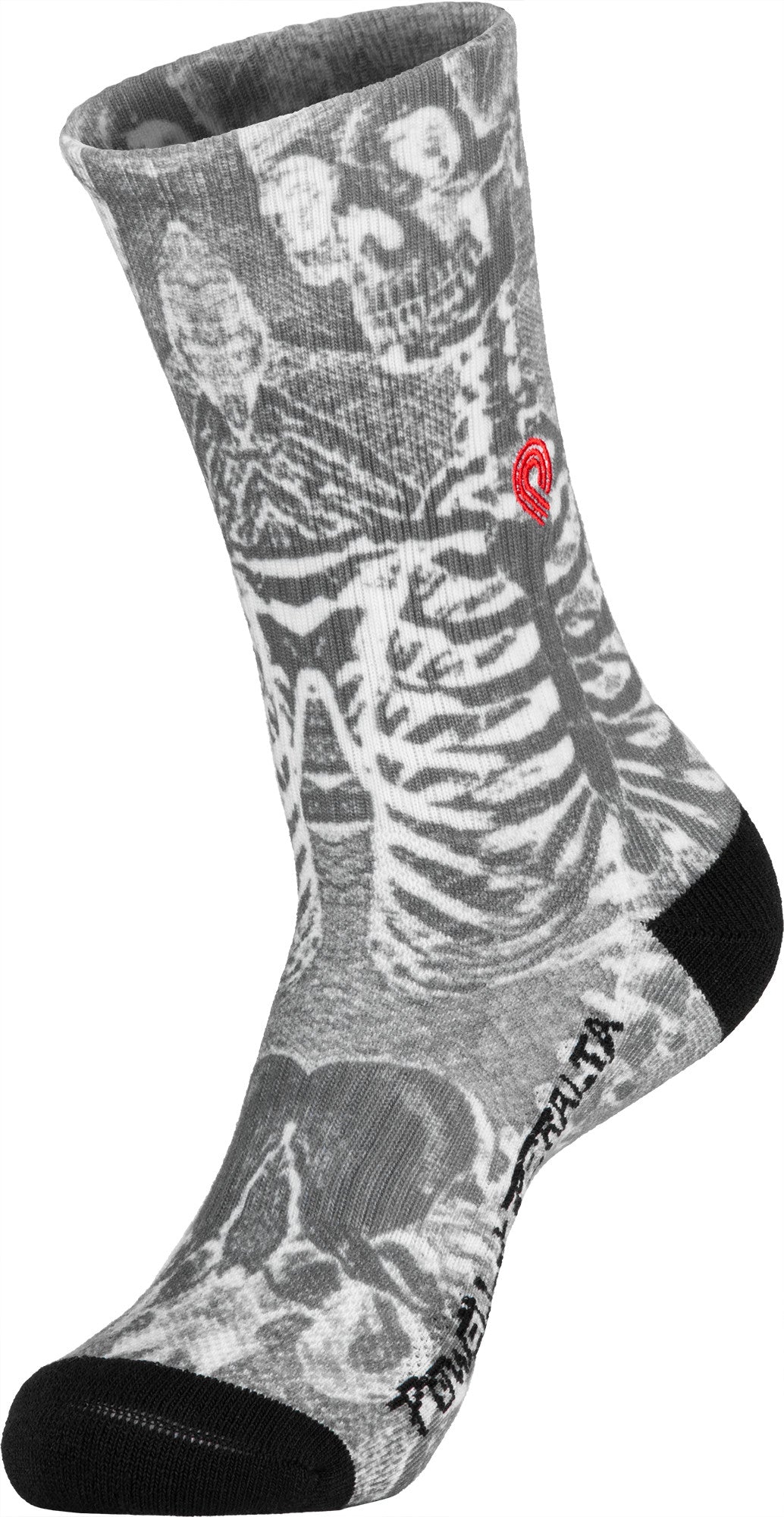 Powell Peralta SAS Skeleton Poly Blend Socks Charcoal
