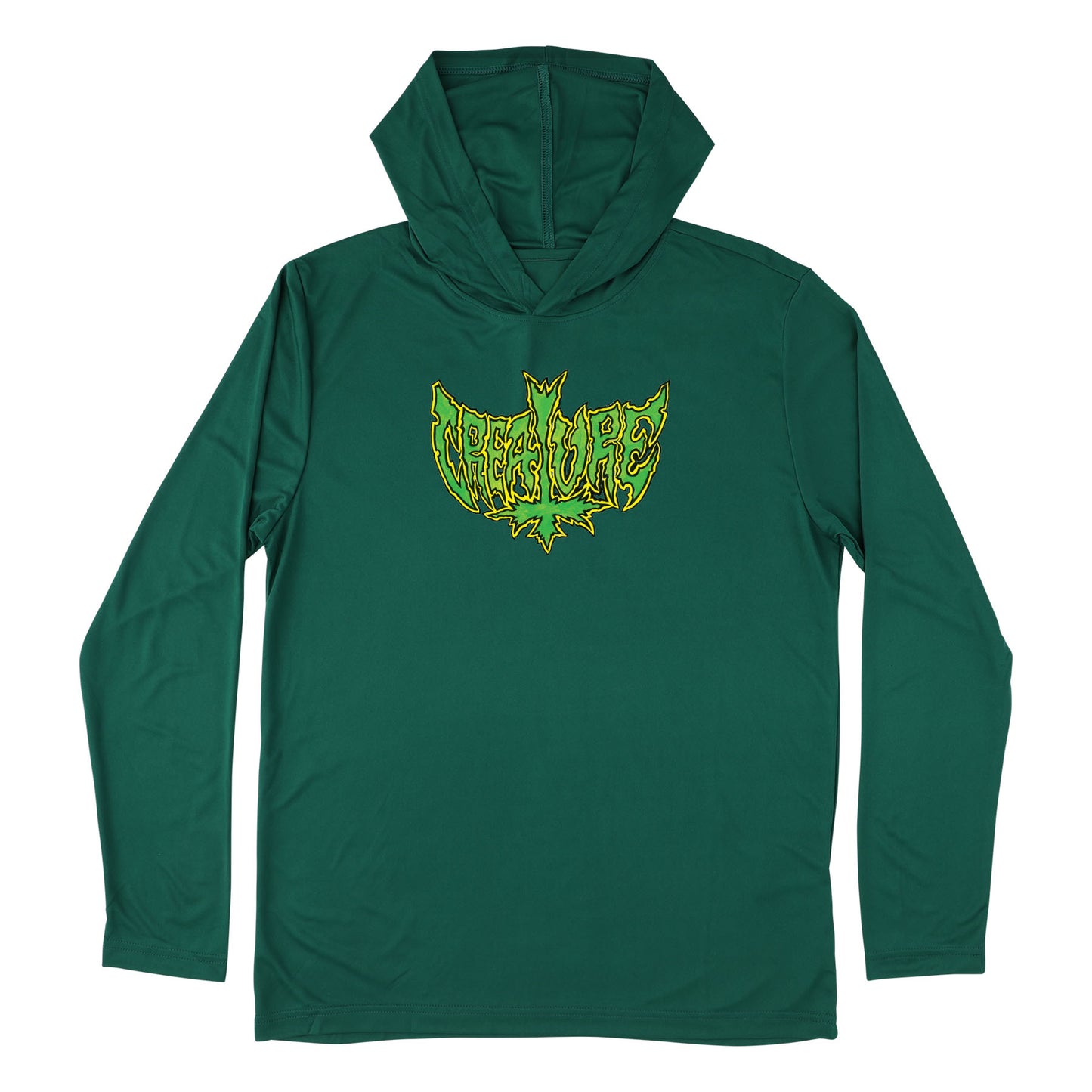 Gravette Hippie Skull 20th L/S Hooded Sun T-Shirt Sport Forest Mens Creature