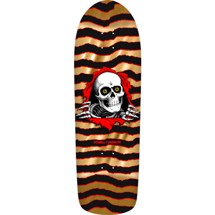 Powell Peralta Old School Ripper Skateboard Deck Gold Foil - 9.89 x 31.32