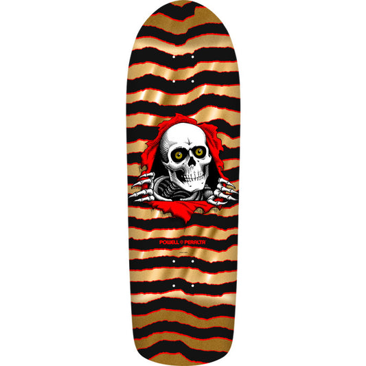 Powell Peralta Old School Ripper Skateboard Deck Gold Foil - 9.89 x 31.32
