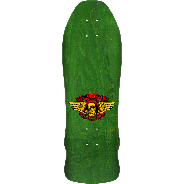 Powell Peralta Geegah Skull & Sword Reissue Green Stain Skateboard Deck - 9.75 x 30