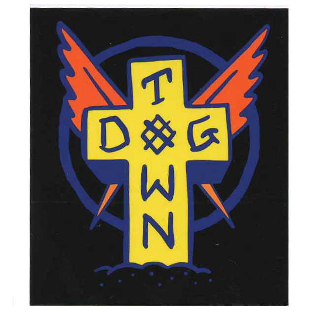 Dogtown Scratch Cross Sticker