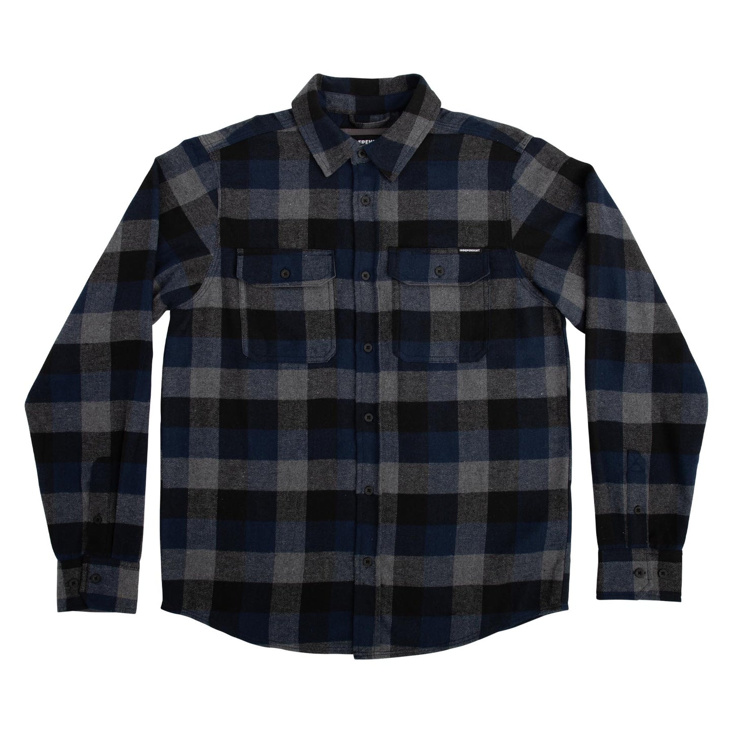 Independent Belmont Mens Longsleeve Flannel Shirt - Navy