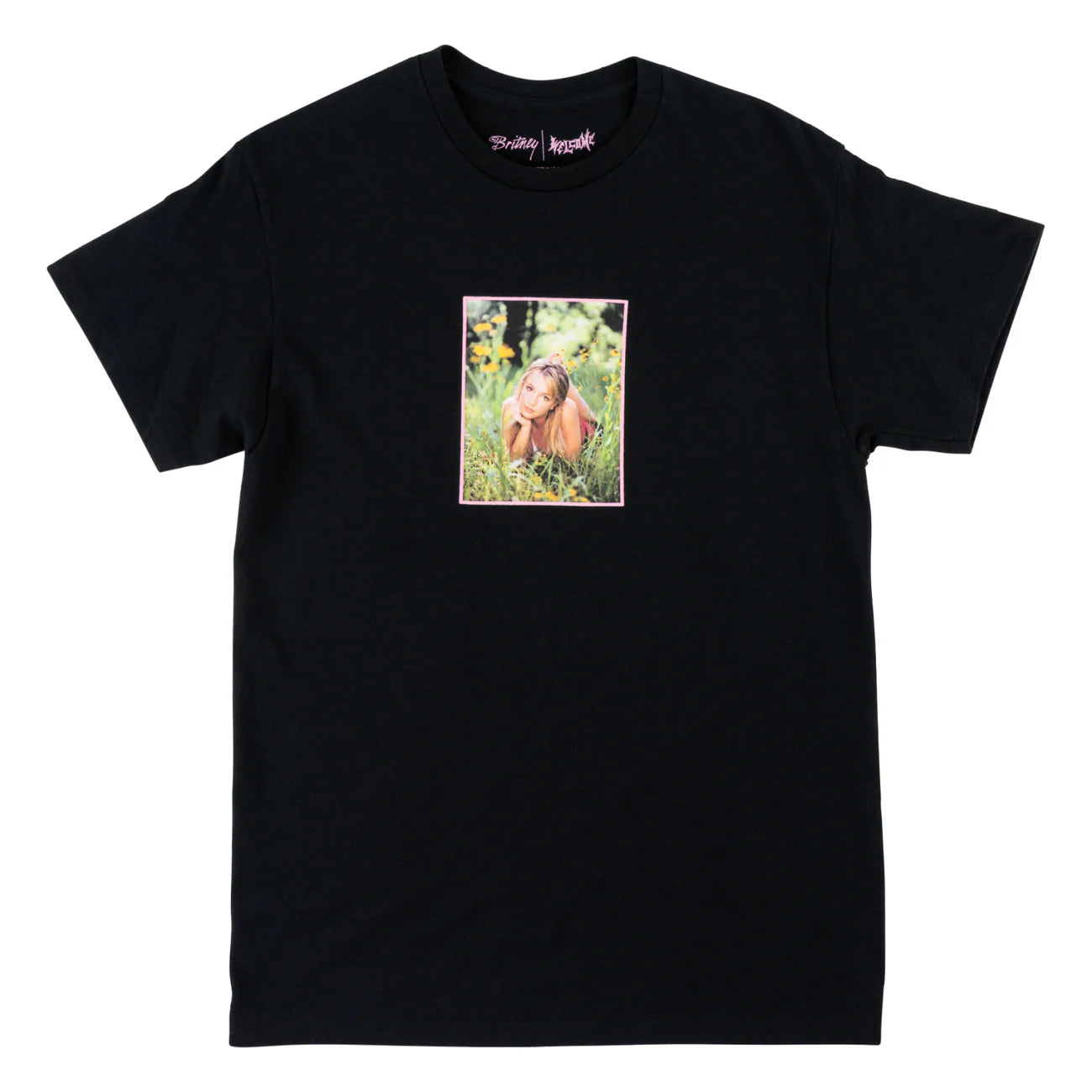 Britney Spears X Welcome - Daisies Puff Print Tee Shirt - Black