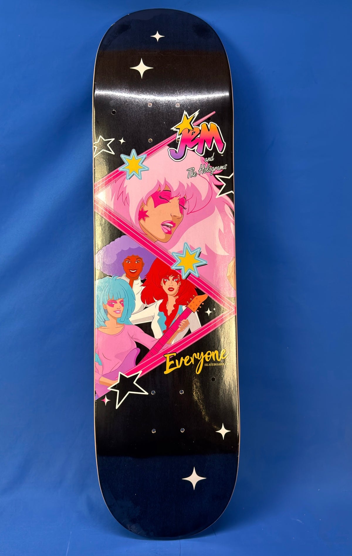 The Truly outrageous Jem and the Holograms team deck from Everyone Skateboard Co.
