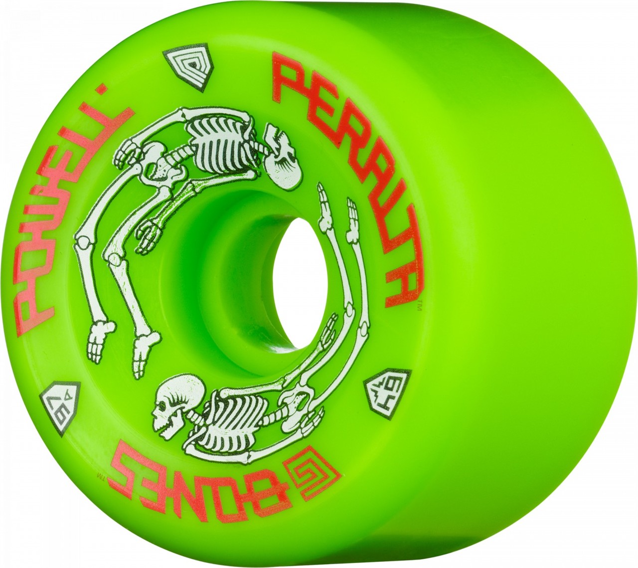 Powell Peralta Green G-Bones Wheels 64mm/97a (Set of 4)