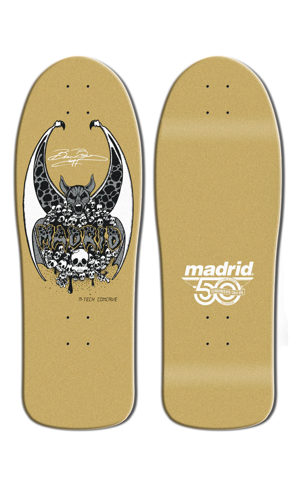 Madrid Beau Brown "Bat" LTD 50th Anniversary SHOF 10.25" Skateboard Deck