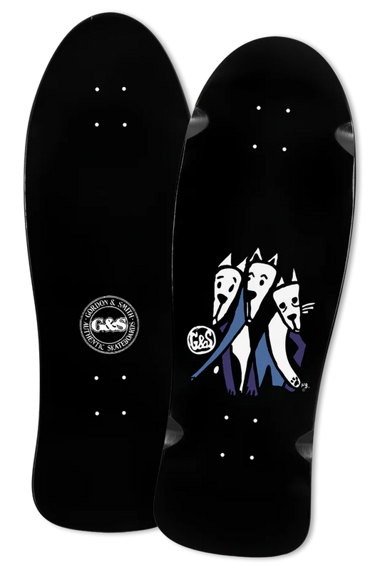 G&S Team 3 Dogs Wheel Wells Shaped Deck 10.0 X 31.0 - Skateboard Deck