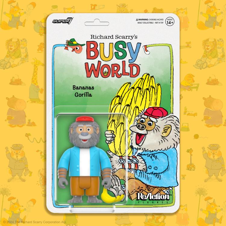 Super7 Richard Scarry Busy World ReAction Wave 1 Bananas Gorilla