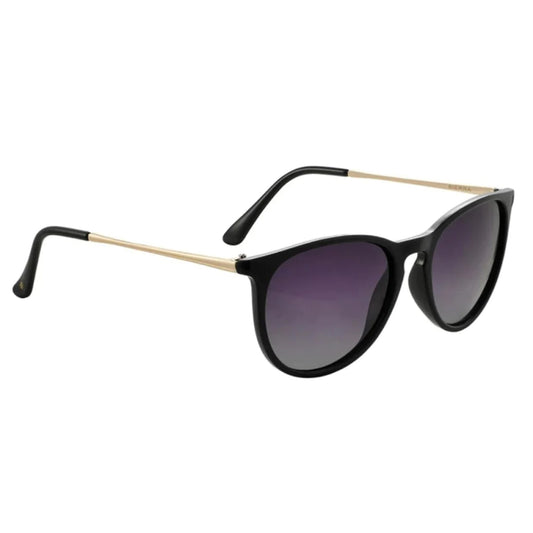 Glassy Sierra Polarized Sunglasses Black/Gold/Gradient Smoke