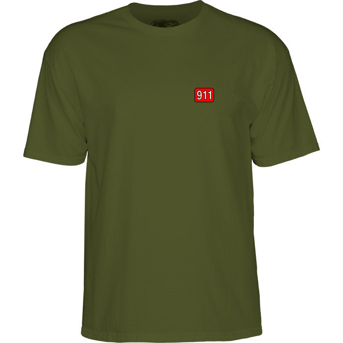 Powell Peralta Frankie Hill Bulldog T-Shirt Military Green