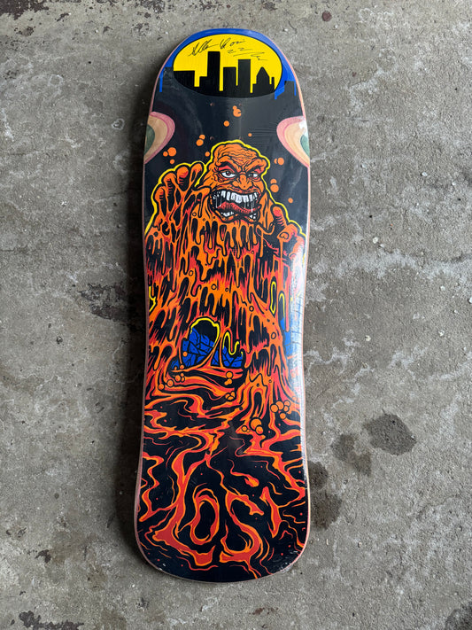 Watehouse Find Allen Losi hand signed old school Skateboard deck reissue Ooze model 1 left!