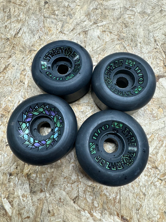 NOS OJ Street Razor Skateboard Wheels 63mm 95a old school vintage last set