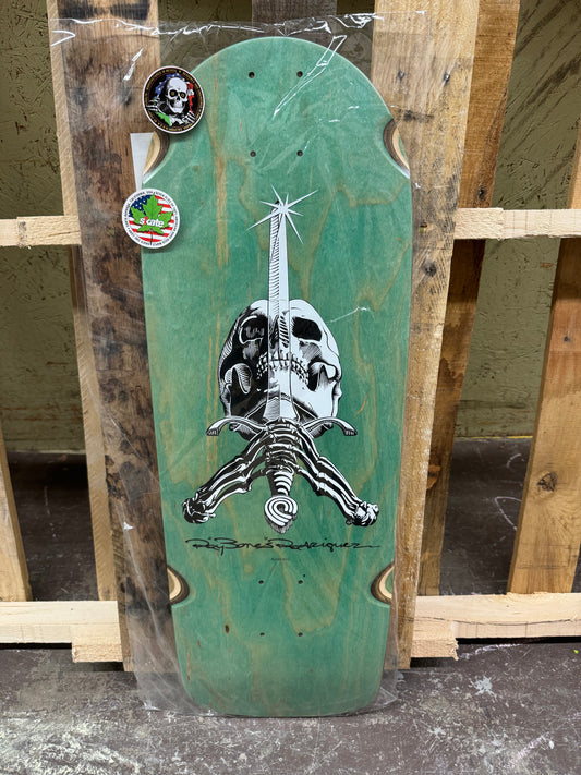Powell Peralta Ray Rodriguez Old School reissue Skateboard Deck Skull & Sword 10x28 **warehouse find**