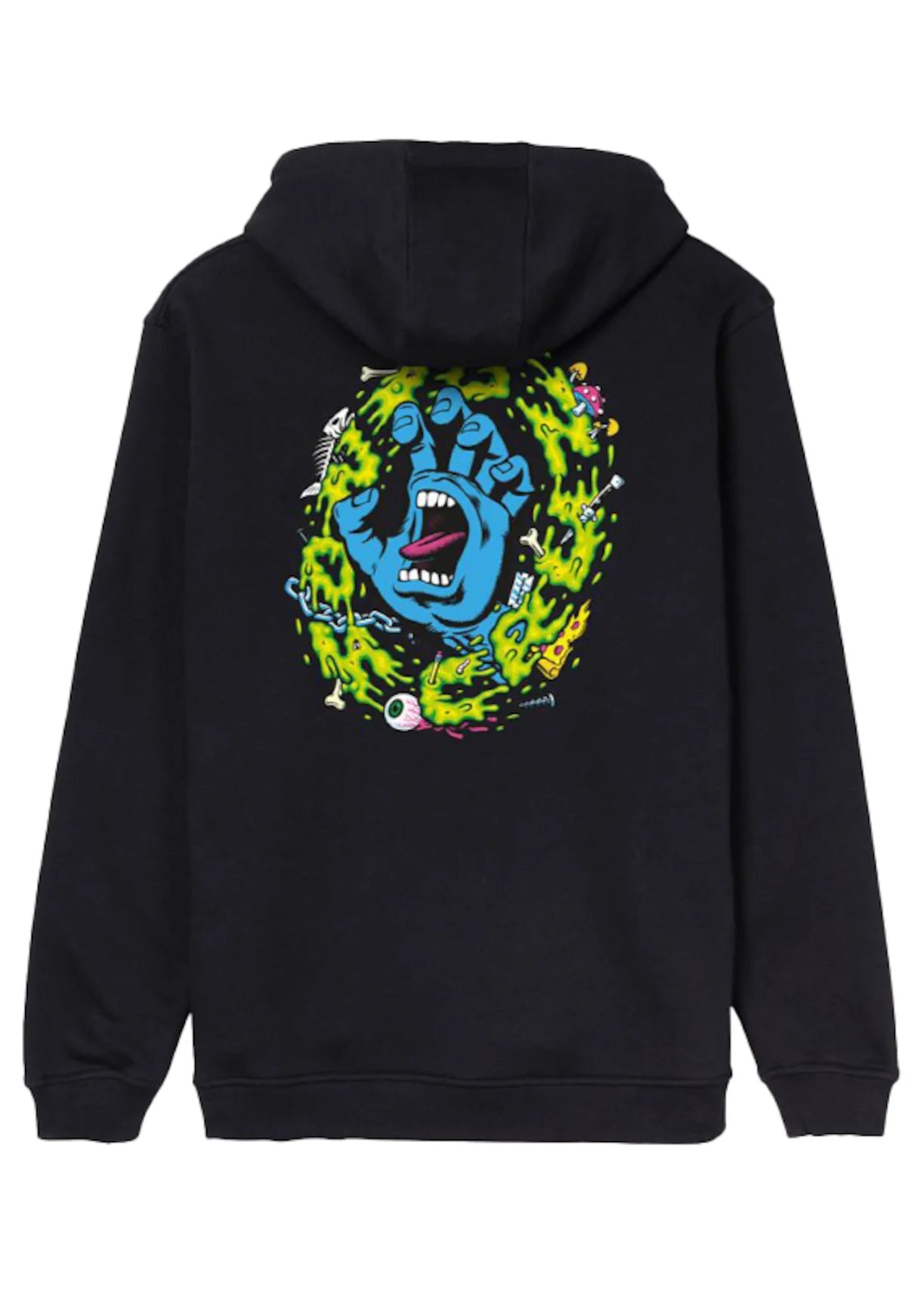 Santa Cruz Slime Scream P/O Hooded Heavyweight Sweatshirt (Black)