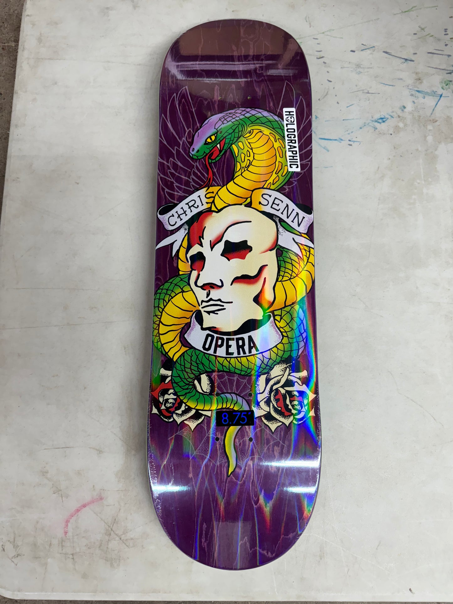 Opera Skate Shop Day Chris Senn Guest Model 8.75 EX7 Skateboard